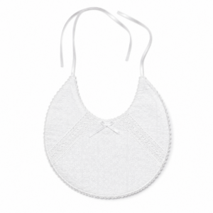 Babero Toalla Tira bordada-Blanco