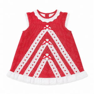 Vestido Español Diagonal Rojo motas