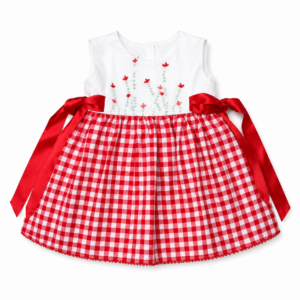 Vestido Rebeca Rojo Cuadros