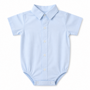 Camisa Body mangas cortas Bebe'i Celeste rayita