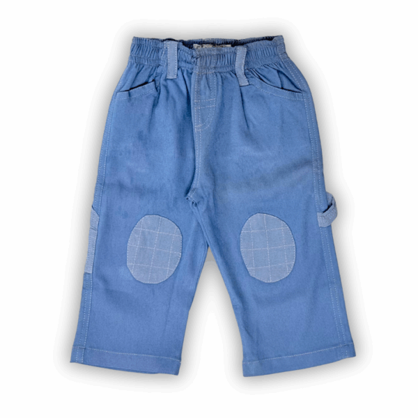 Pantalón BB Goma Simil jean Celeste