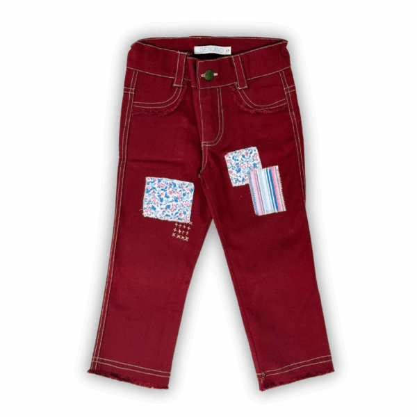 Pantalón Chupin BB nena Bordo