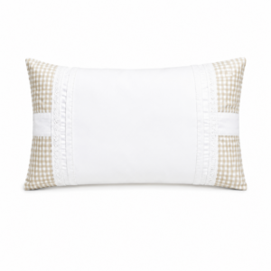 Almohadita Vintage Blanco con beige