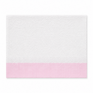 Toallas para Personalizar-Blanco con Rosa