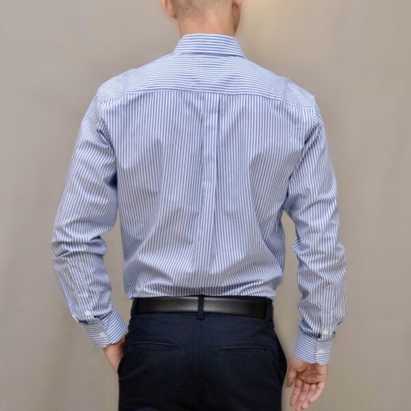 Camisa Fit M/L Milano rayas azul blanco - Imagen 2