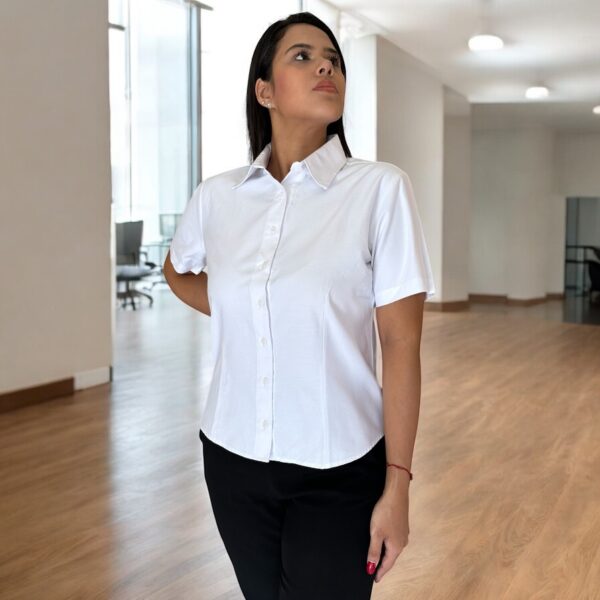 Camisa Carolina Blanco Mangas Cortas