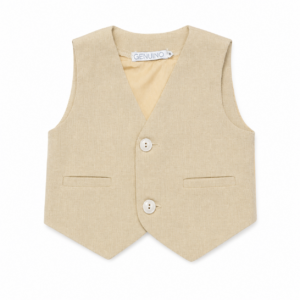 Chaleco Lino Beige