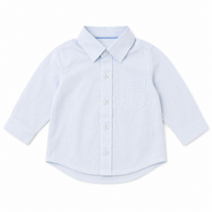 Camisa Mangas Largas BB Cuadrito Celeste