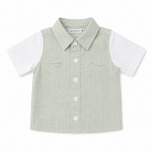 Camisa mangas cortas Blanco con Verde