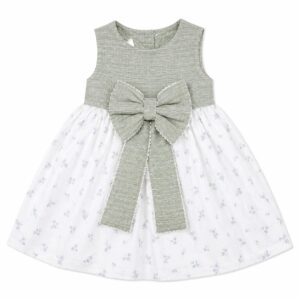Vestido Moño Verde con estampado