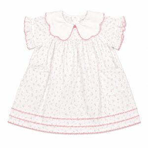 Vestido Mariana Blanco Rosa Estampado